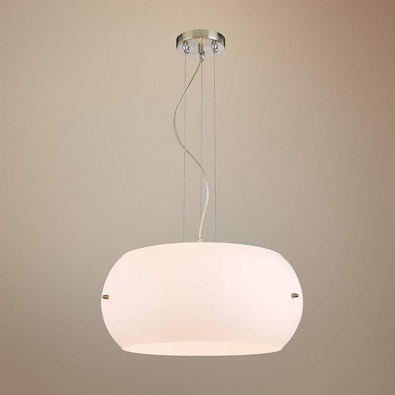 Image 1 George Kovacs White Frosted Glass 20 1/2" Wide Pendant Light