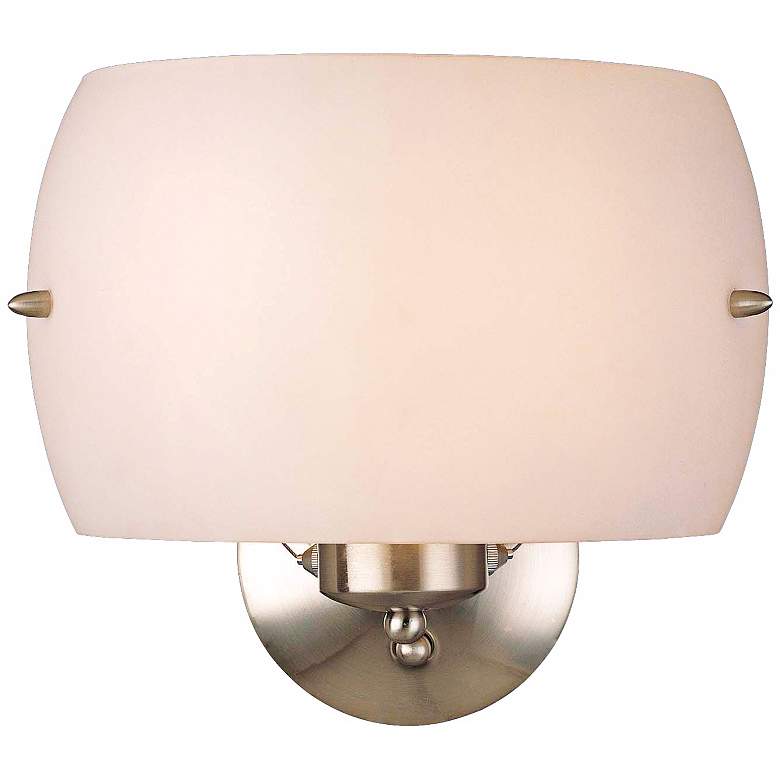 Image 1 George Kovacs White Frosted Glass 9 3/4 inch High Wall Sconce