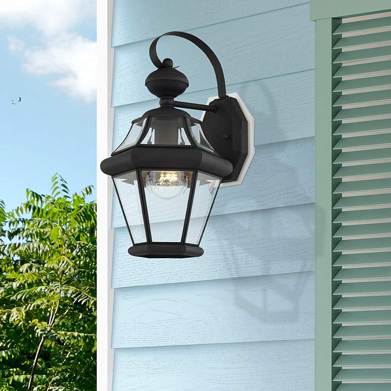 Image 1 Georgetown 1 Light Black Outdoor Wall Lantern