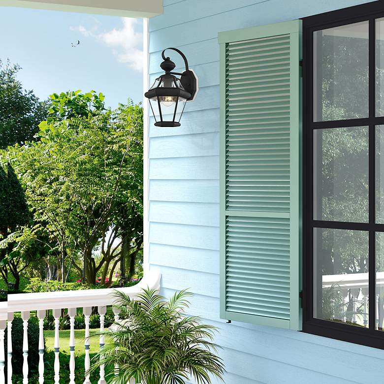 Image 4 Georgetown 1 Light Black Outdoor Wall Lantern more views