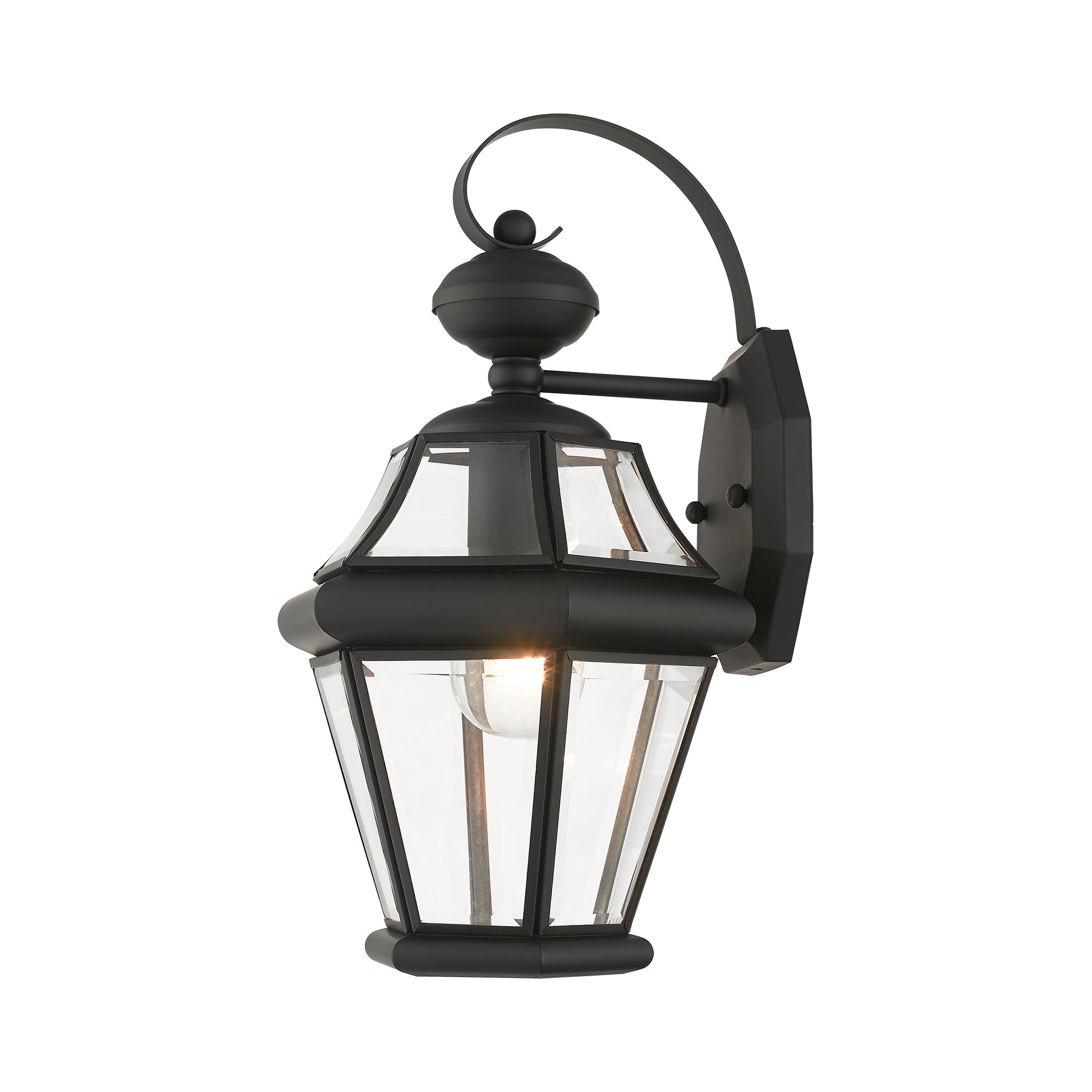 Georgetown 1 Light Black Outdoor Wall Lantern