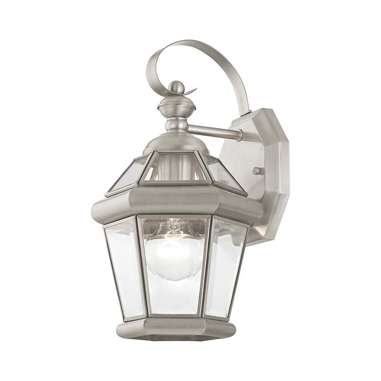 Image 3 Georgetown 1 Light Brushed Nickel Outdoor Wall Lantern more views