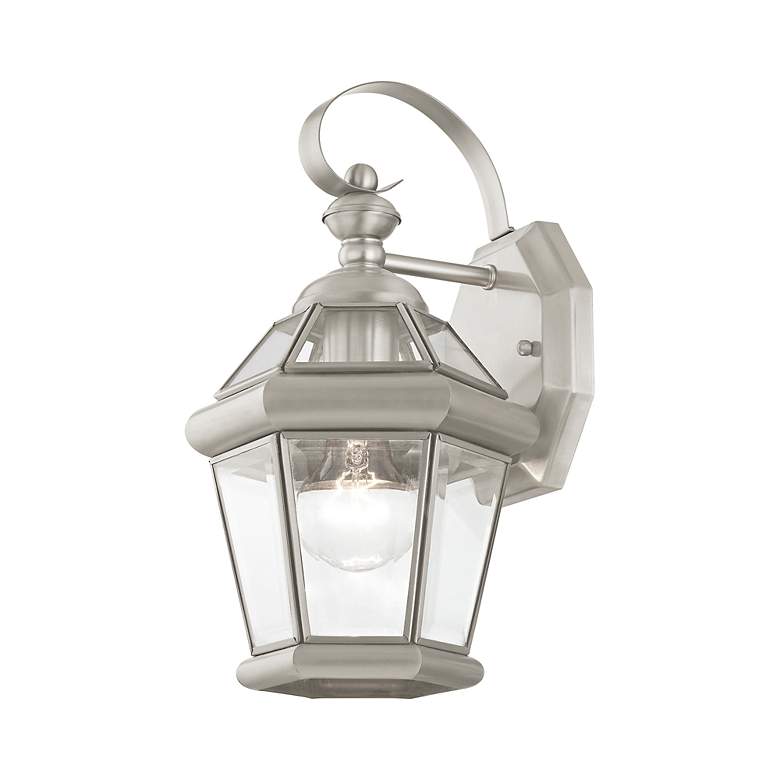 Image 4 Georgetown 1 Light Brushed Nickel Outdoor Wall Lantern more views