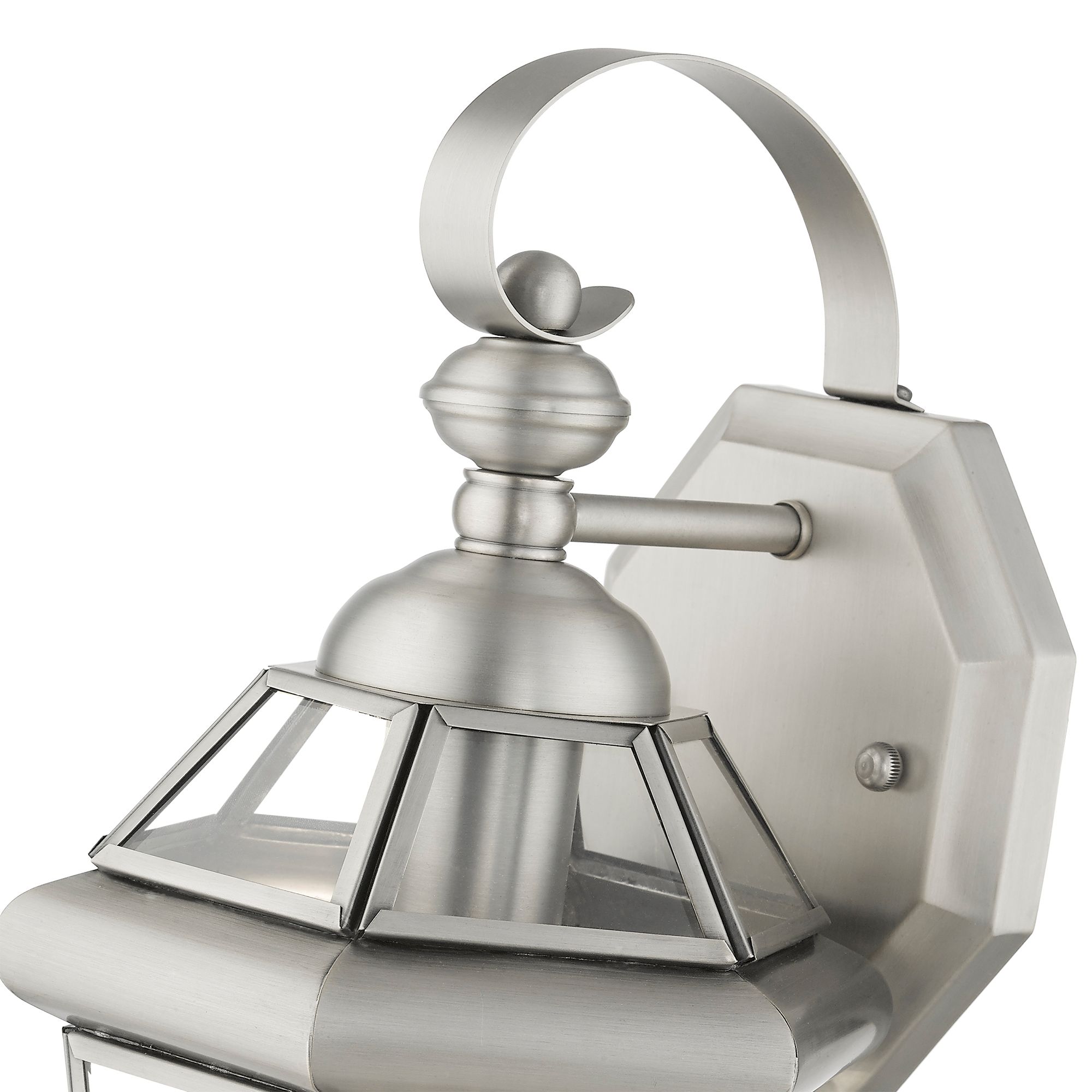Georgetown 1 Light Brushed Nickel Outdoor Wall Lantern