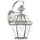 Georgetown 1 Light Brushed Nickel Outdoor Wall Lantern