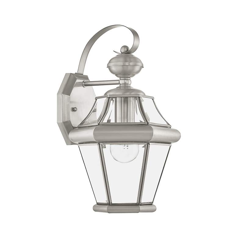 Image 4 Georgetown 1 Light Brushed Nickel Outdoor Wall Lantern more views
