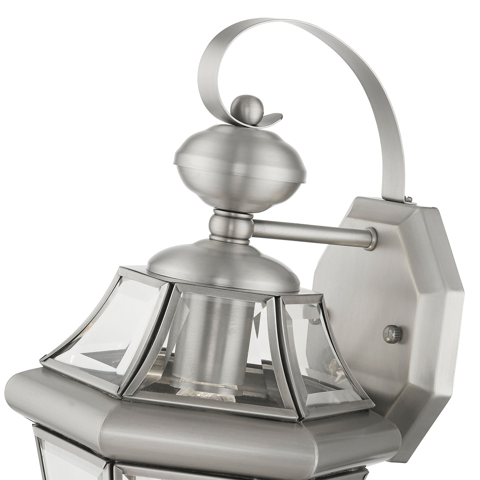 Georgetown 1 Light Brushed Nickel Outdoor Wall Lantern