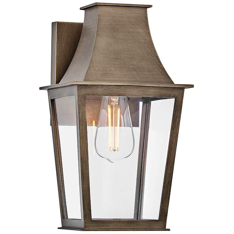 Image 1 Georgetown 12 1/2" High Burnished Bronze Outdoor Wall Light