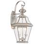 2_Georgetown 20 3/4" High Nickel 2-Light Outdoor Wall Light