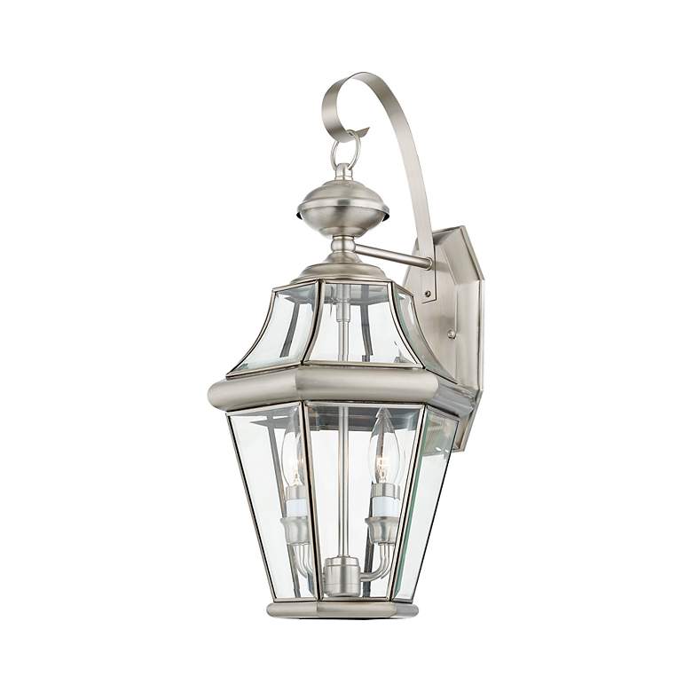 Image 4 Georgetown 20 3/4" High Nickel 2-Light Outdoor Wall Light more views