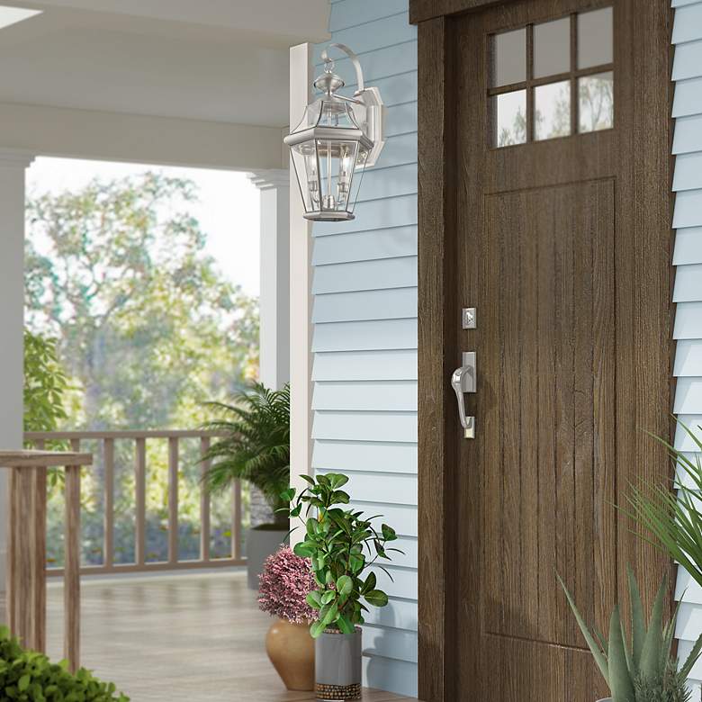 Image 6 Georgetown 20 3/4" High Nickel 2-Light Outdoor Wall Light more views