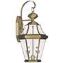 2_Georgetown 20 3/4"H Antique Brass 2-Light Outdoor Wall Light