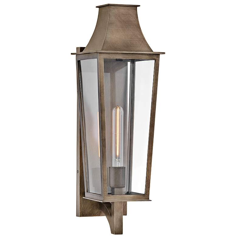 Image 1 Georgetown 21 3/4" High Burnished Bronze Outdoor Wall Light