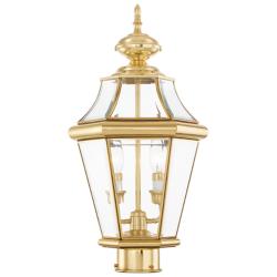 Georgetown 21" High Polished Brass Outdoor Post Light