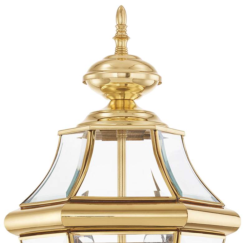 Image 3 Georgetown 21" High Polished Brass Outdoor Post Light more views