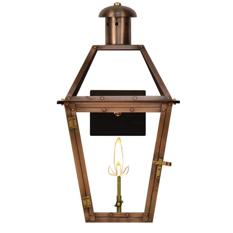 Image 1 Georgetown 22 1/2" High Antique Copper Gas Lantern Outdoor Wall Light