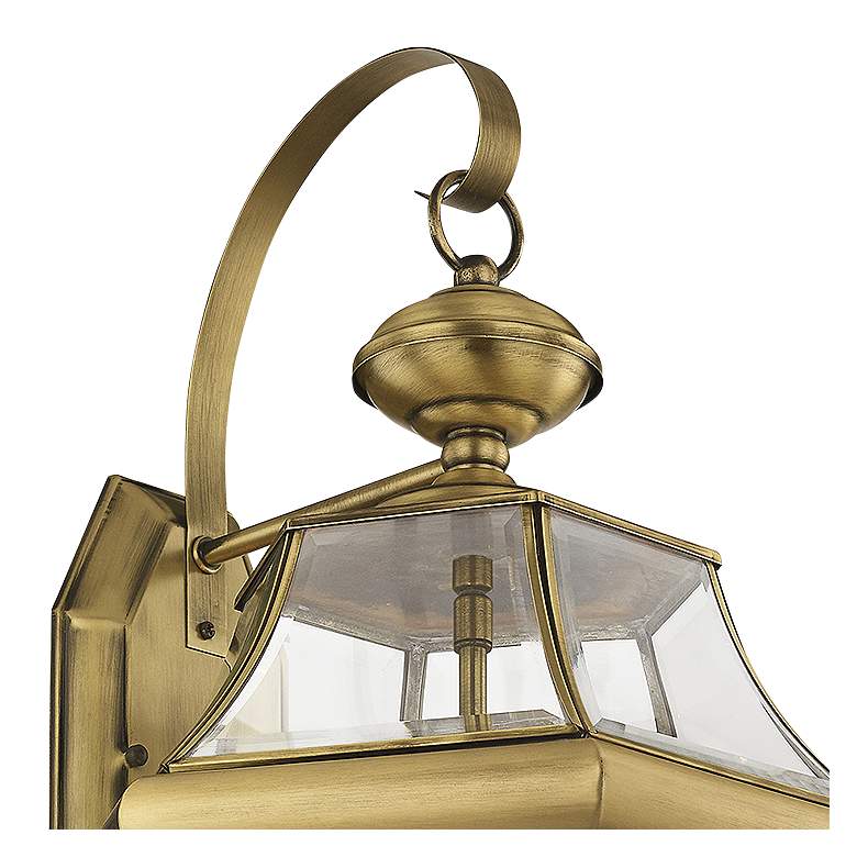 Image 3 Georgetown 24" High Antique Brass 3-Light Outdoor Wall Light more views