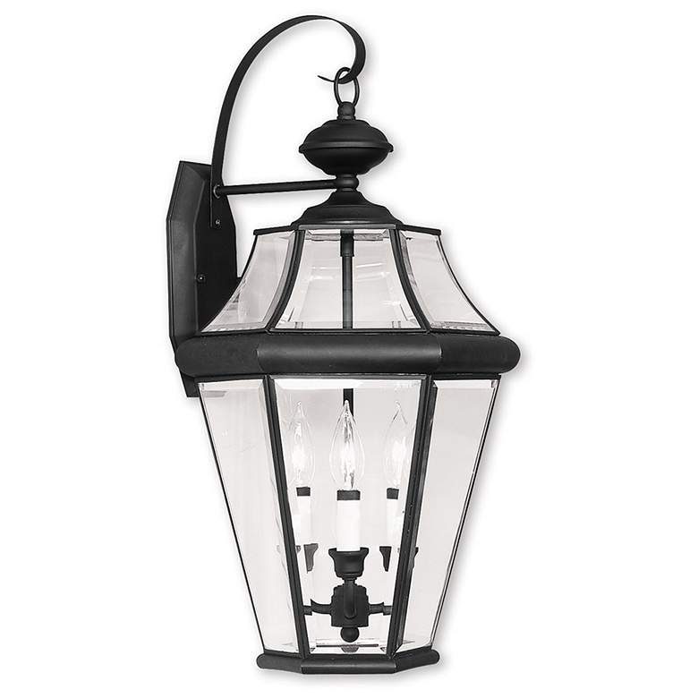 Image 1 Georgetown 3 Light Black Outdoor Wall Lantern