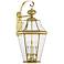 Georgetown 30"H Polished Brass Outdoor Lantern Wall Light