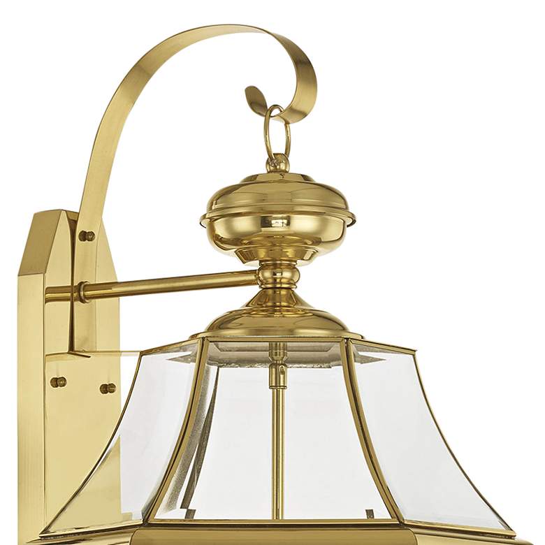 Image 4 Georgetown 30 inchH Polished Brass Outdoor Lantern Wall Light more views