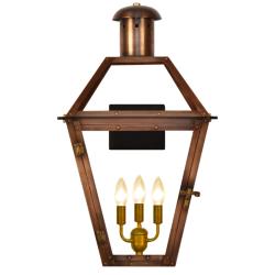 Georgetown 36" High Antique Copper 3-Light Outdoor Wall Light