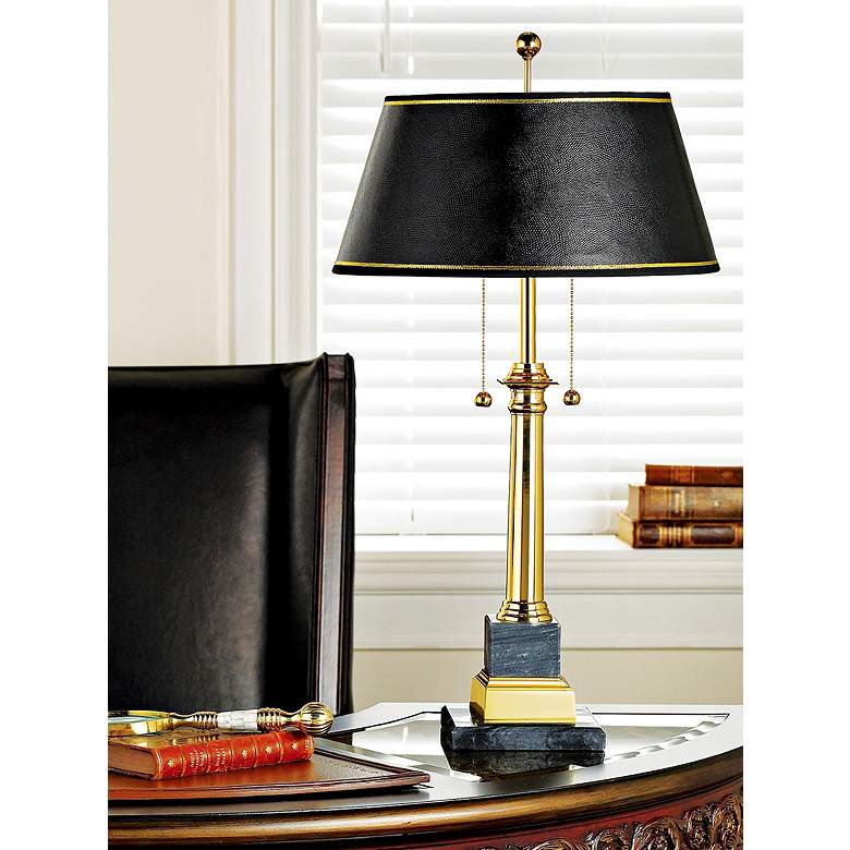 Image 1 Georgetown Solid Brass Desk  Lamp