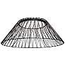 1_Georgette 24" Wide Black Finish Flush Mount White Shade