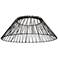 Georgette 24" Wide Black Finish Flush Mount White Shade