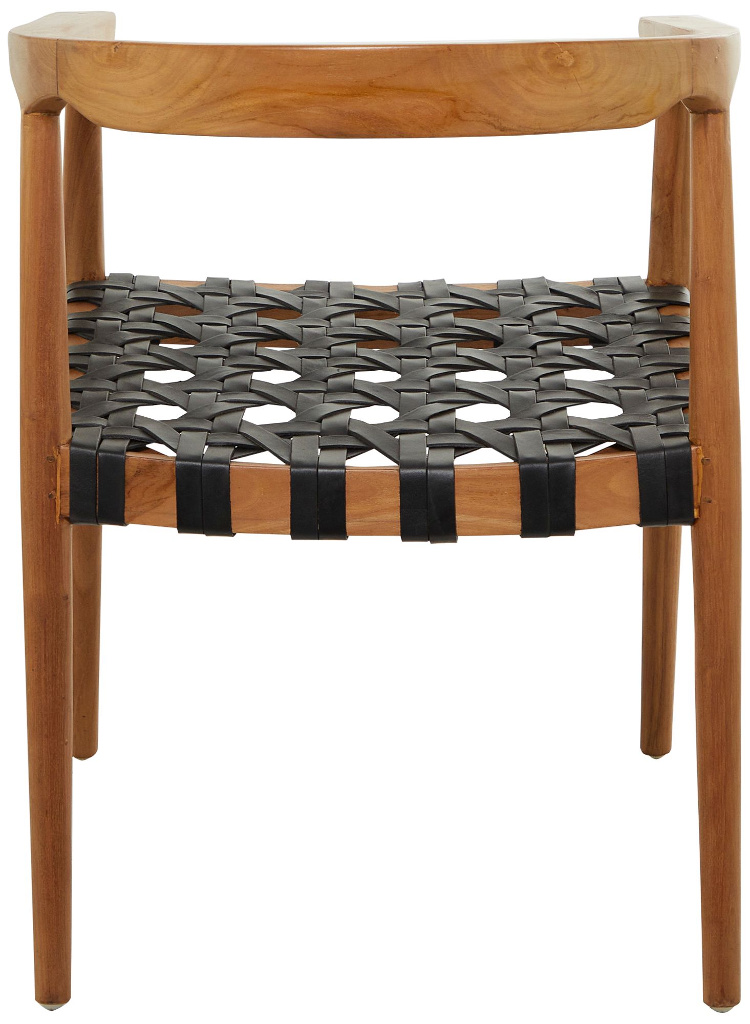 Image 4 Georgette Polished Brown Teak Wood Dining Accent Chair more views