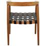 Georgette Polished Brown Teak Wood Dining Accent Chair