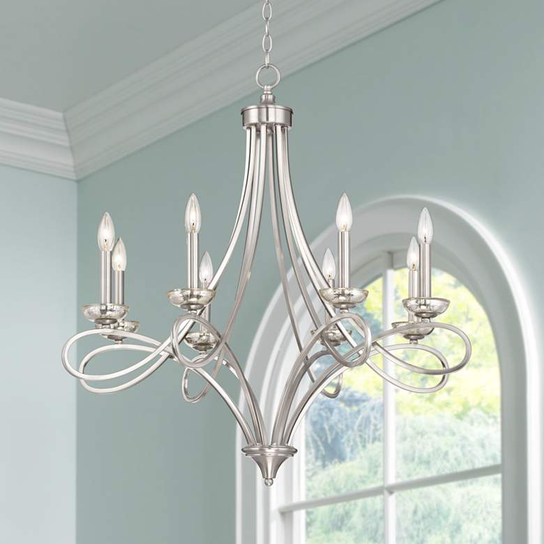 Image 1 Georgeville 32" Wide Brushed Nickel Chandelier