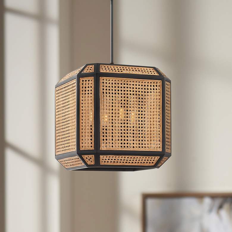 Image 1 Georgia 18" Wide Old Bronze 4-Light LED Pendant