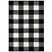 Georgia Black and Ivory Plaid Area Rug