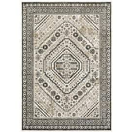Image1 of Georgia 3'10"x5'5" Ivory and Gray Oriental Area Rug