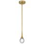 Thumbnail3 of Georgia 4" Wide Antique Brushed Brass LED Mini Pendant more views