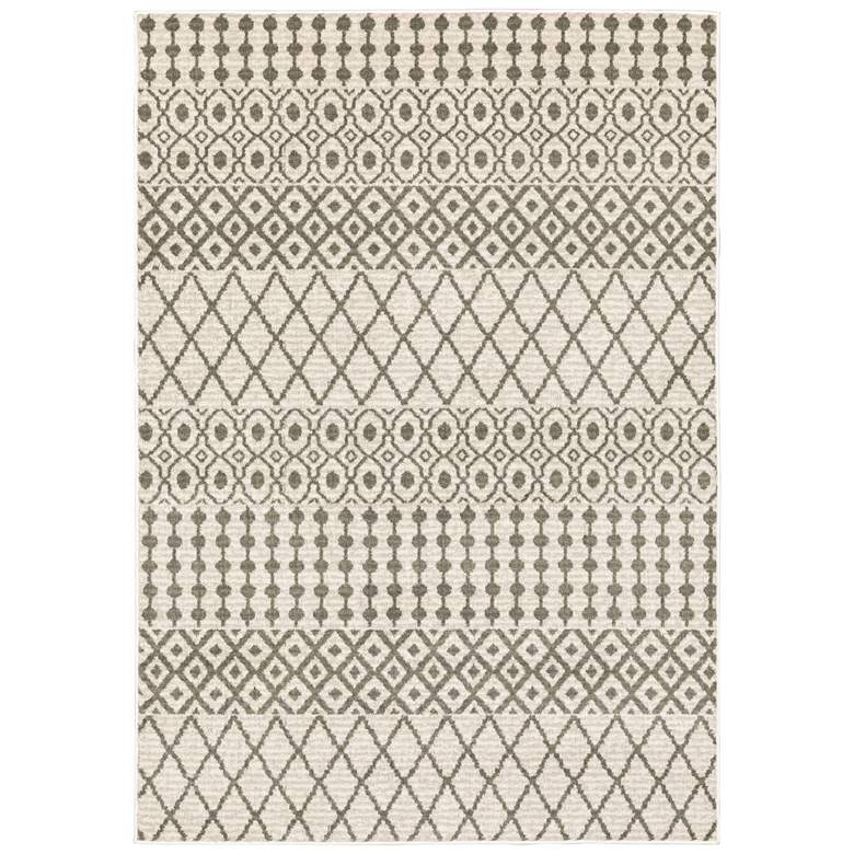 Georgia 5&#39;3&quot;x7&#39;3&quot; Ivory and Gray Geometric Area Rug