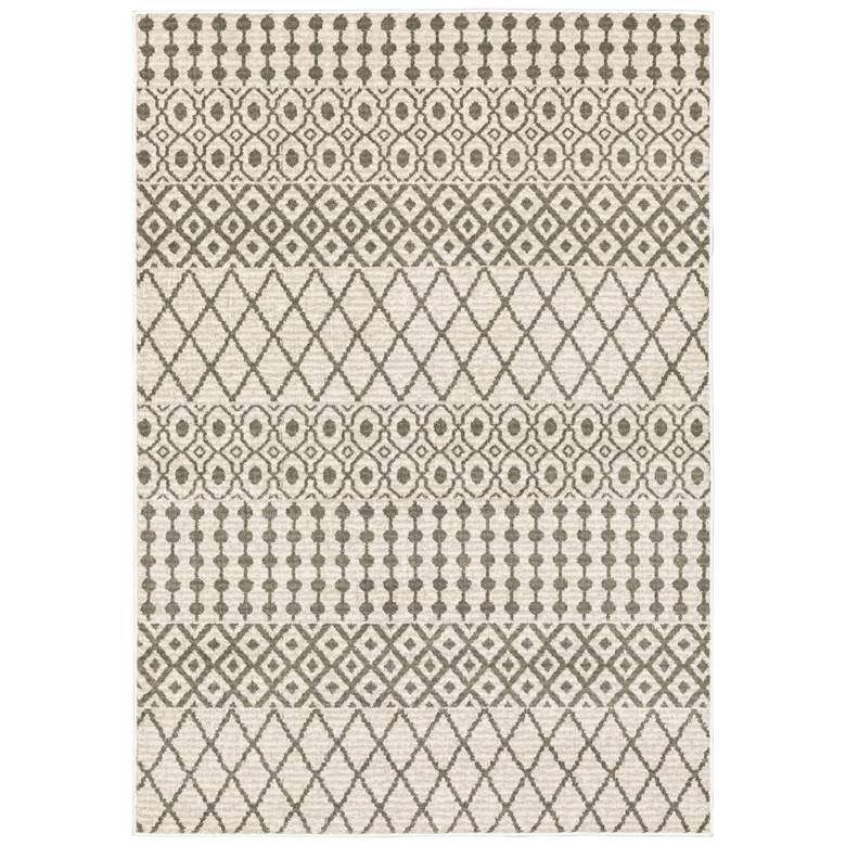 Image 1 Georgia 5'3"x7'3" Ivory and Gray Geometric Area Rug