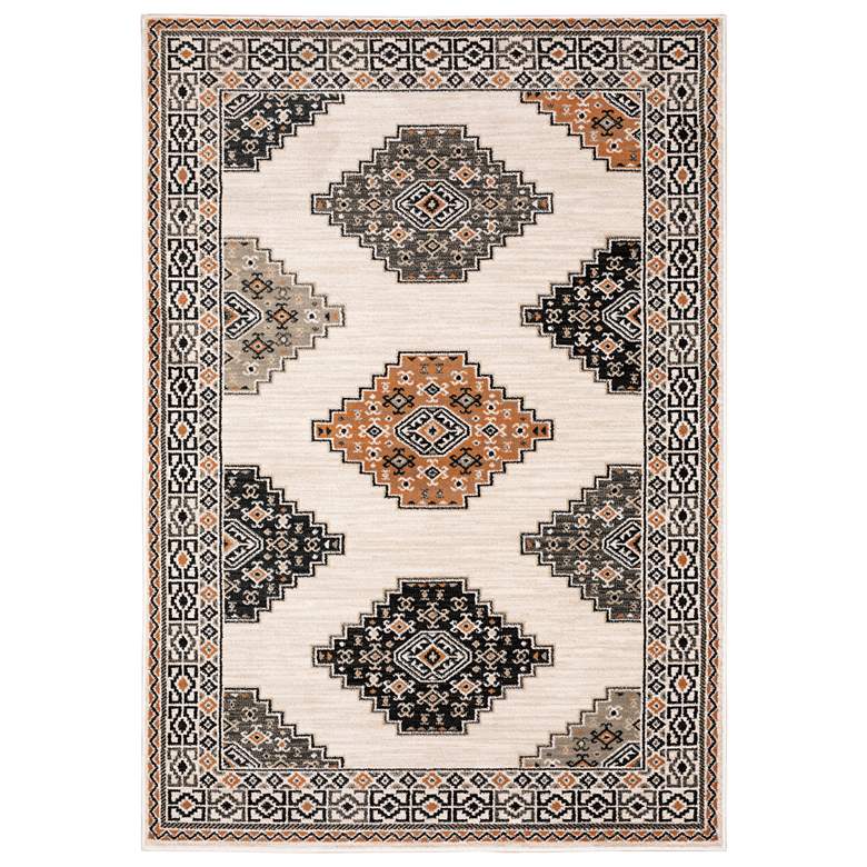 Image 1 Georgia 5'3"x7'3" Ivory and Multi Southwest Lodge Area Ru