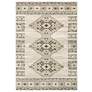 Thumbnail1 of Georgia 6'7"x9'2" Ivory and Gray Southwest Lodge Area Rug