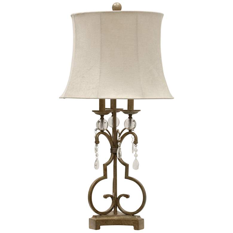 Image 1 Georgian Silver | Traditional Iron and Acrylic Table Lamp
