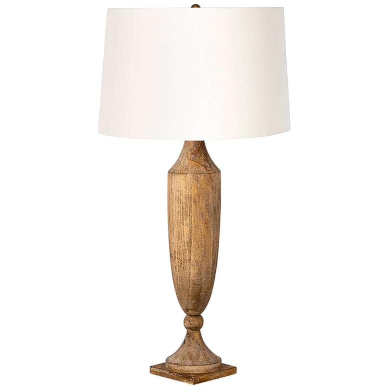 Image 2 Georgina Natural Distressed Wood Table Lamp