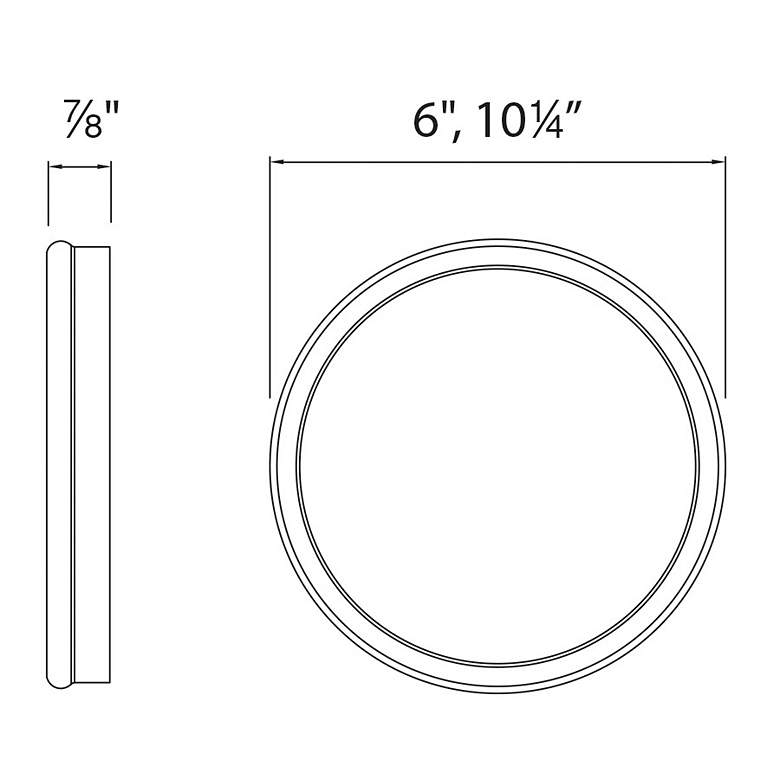 Image 3 Geos LED Round Flush Mount more views