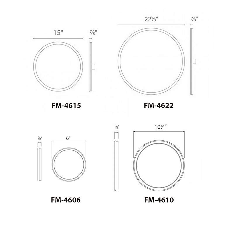 Image 3 Geos LED Round Flush Mount more views