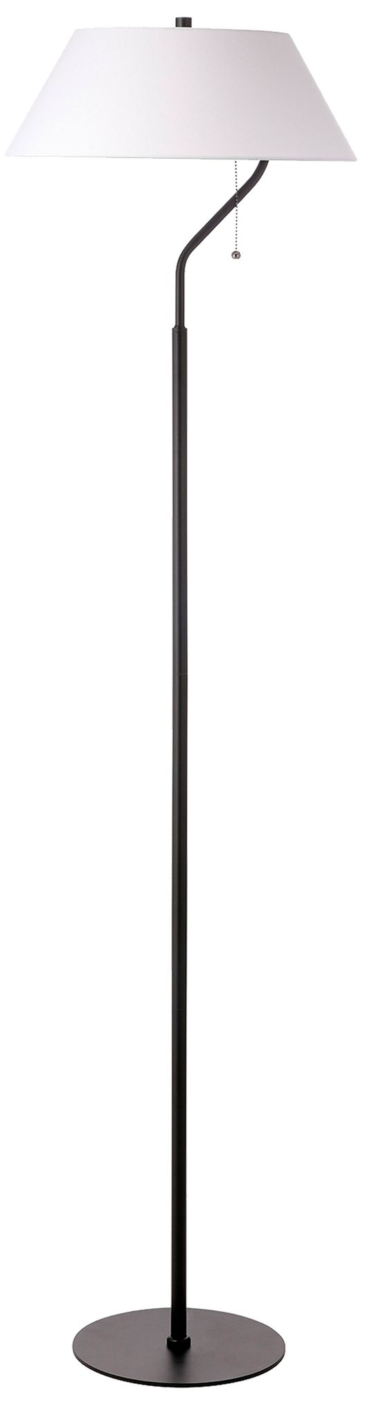 Geraldine 63.5" High Matte Black, White Floor Lamp
