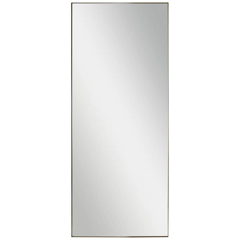 Image 3 Geranium Antique Brass 30 inch x 72 inch Rectangular Floor Mirror
