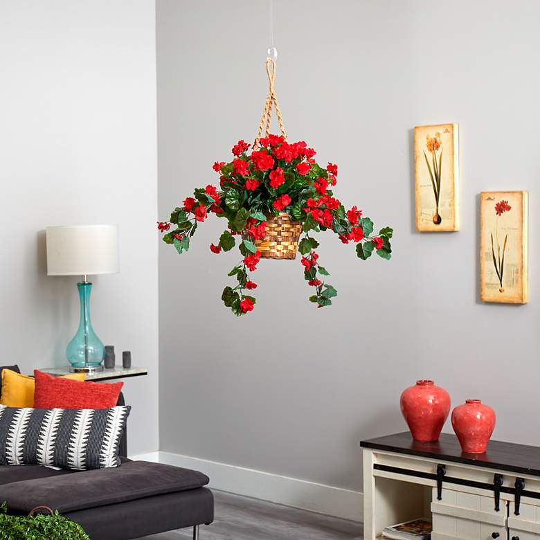 Image 5 Geranium Hanging Basket UV Resistant (Indoor/Outdoor) more views