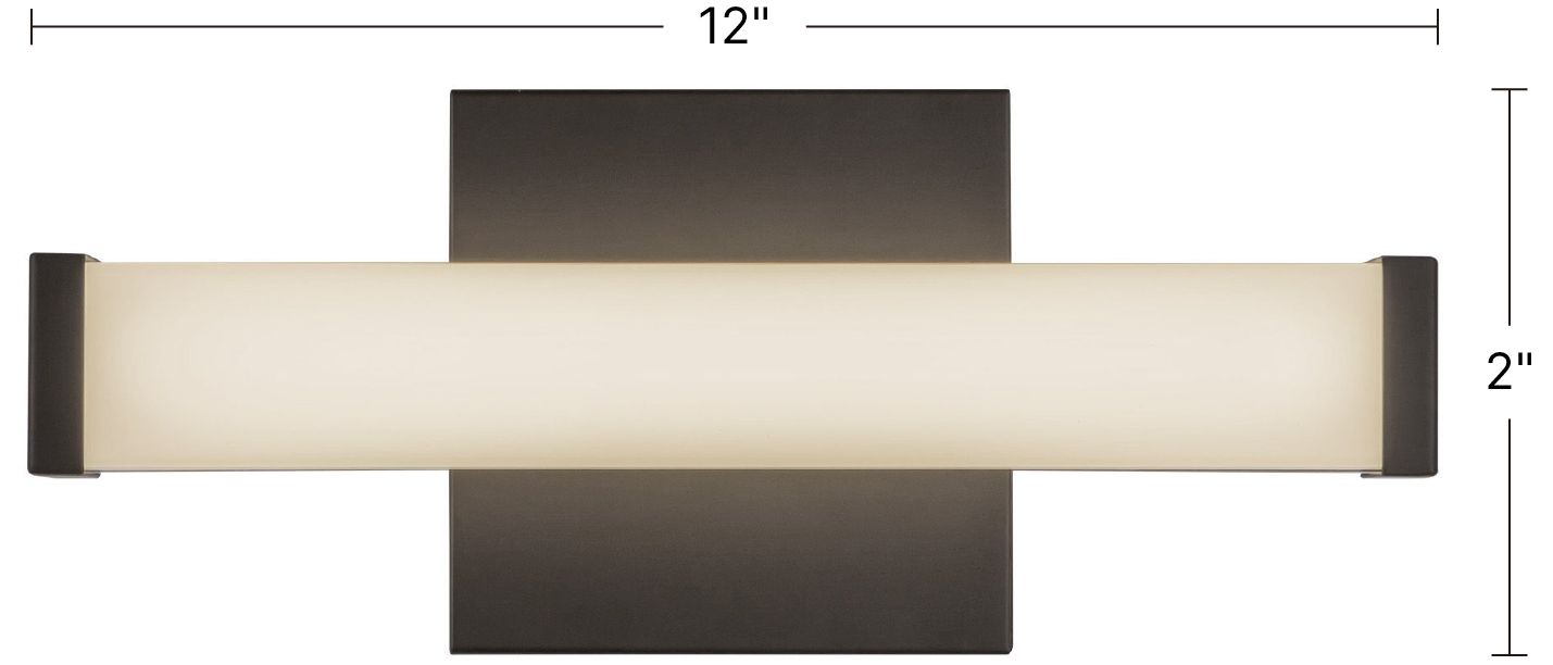 Geri 12-in Brushed Nickel dimmable LED Wall/Vanity Light