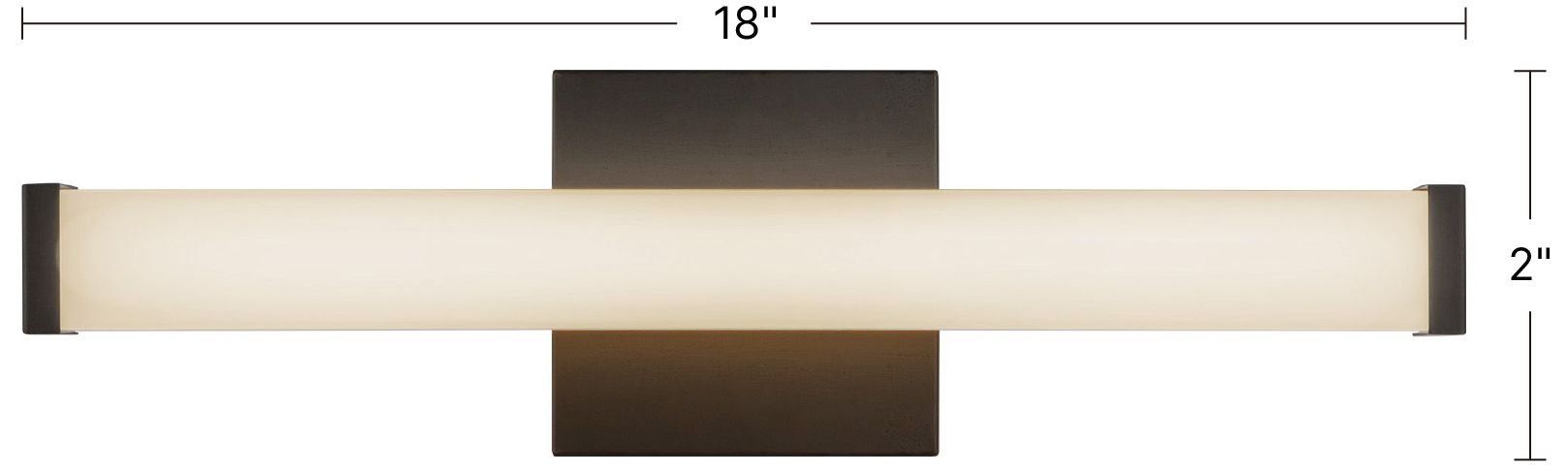 Geri 18-in Brushed Nickel dimmable LED Wall/Vanity Light