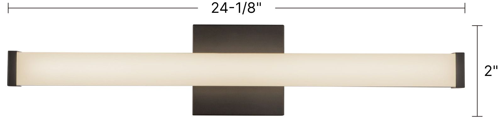 Geri 24-in Brushed Nickel dimmable LED Wall/Vanity Light