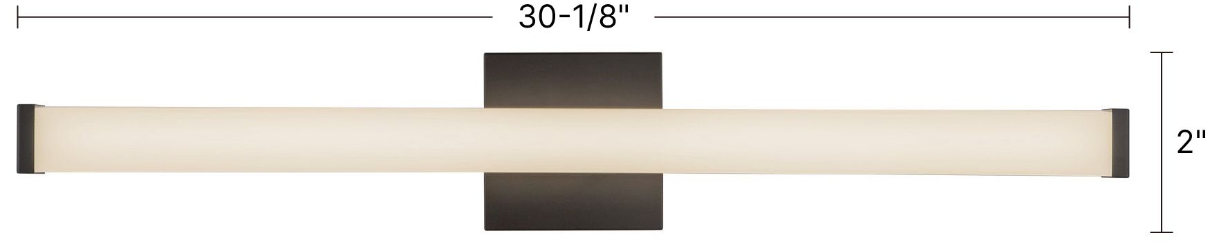 Geri 30-in Brushed Nickel dimmable LED Wall/Vanity Light